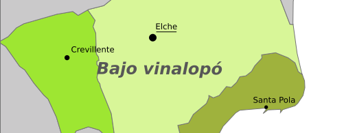Karte Bajo Vinalopó Aufmacherbild Ayuntamientos