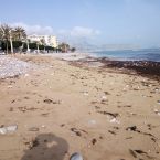 Altea Spanien Costa Blanca Strand Richtung Albir Sturm Gloria 08
