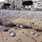 Altea Costa Blanca Orkan Spanien Strand Steine Sturm Gloria Januar 2020 34