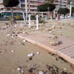 Spanien Costa Blanca Gloria Orkan Altea Strand Richtung Albir Sturm Gloria 07