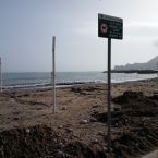 Altea Spanien Costa Blanca Orkan Strand Richtung Albir Sturm Gloria 16