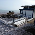 Altea Spanien Costa Blanca Orkan Strand Richtung Albir Sturm Gloria 23